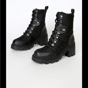Dolce vita nonna lace up moto boots